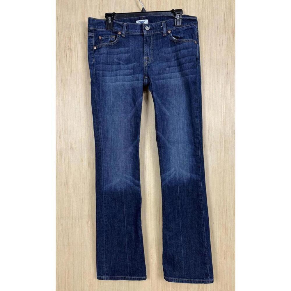 Uncharted Territory Jeans Womens 12 Blue Medium Wash Straight Leg Stretch Denim